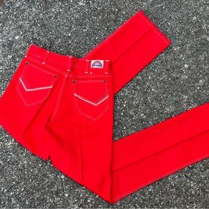 Deadstock Vintage 70s 80s Wrangler jeans rainbow stitch Student Size 26x31 NWT